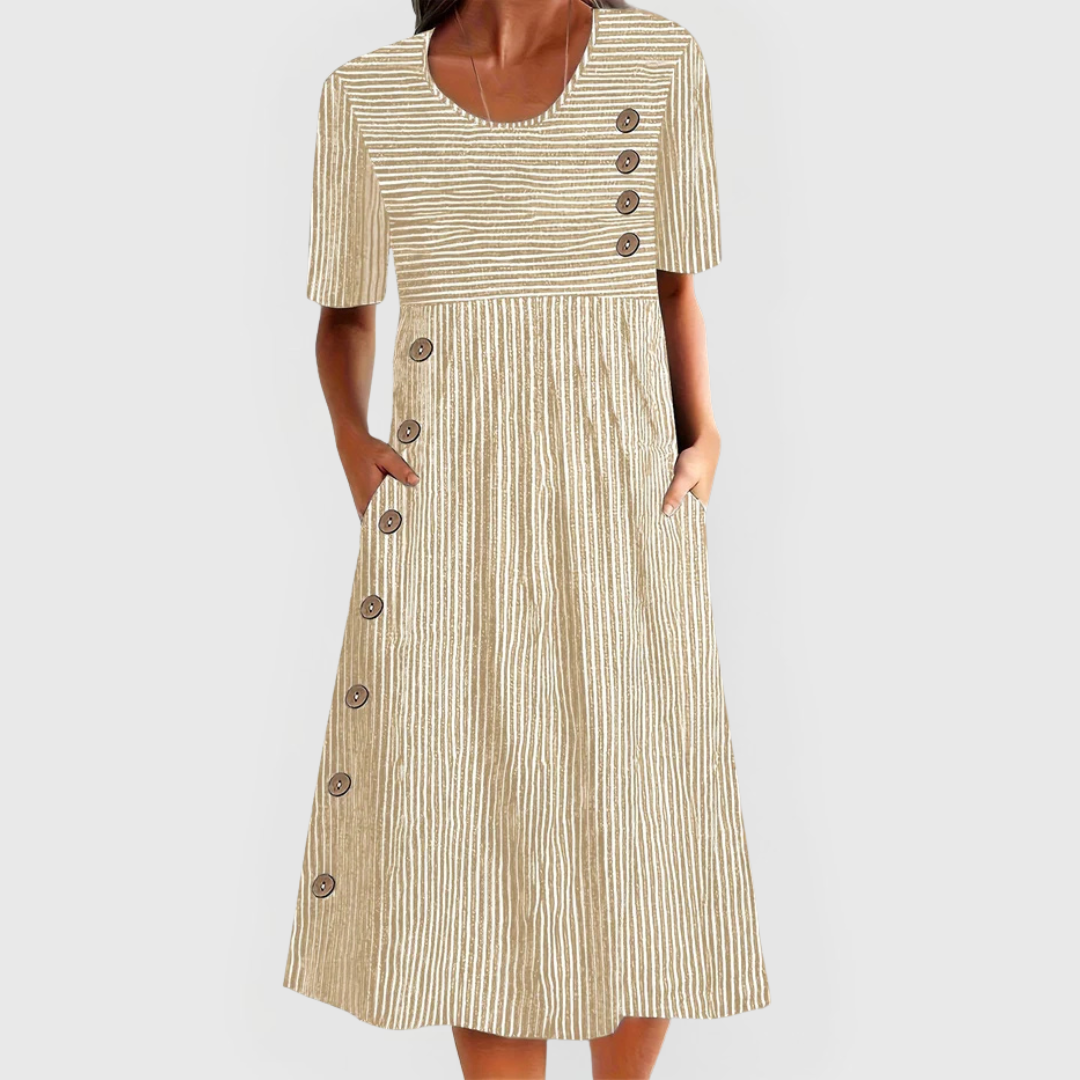 Taylor Murphy | Striped Midi Dress
